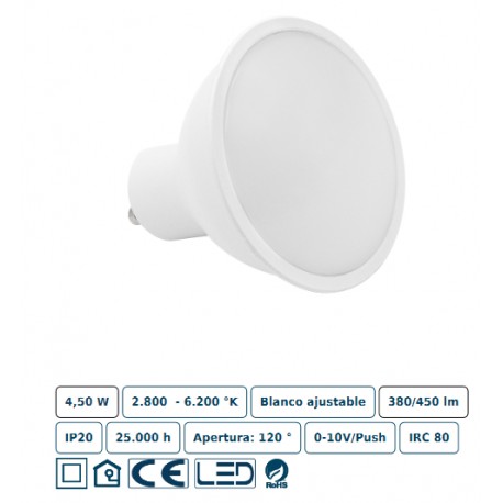 Lámpara E-27 9W RGB+CCT WIFI