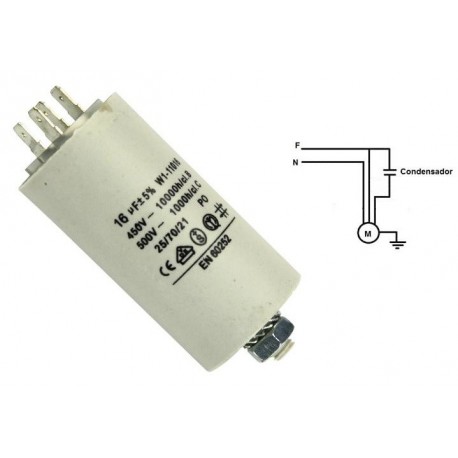 Condensador para arranque de motor